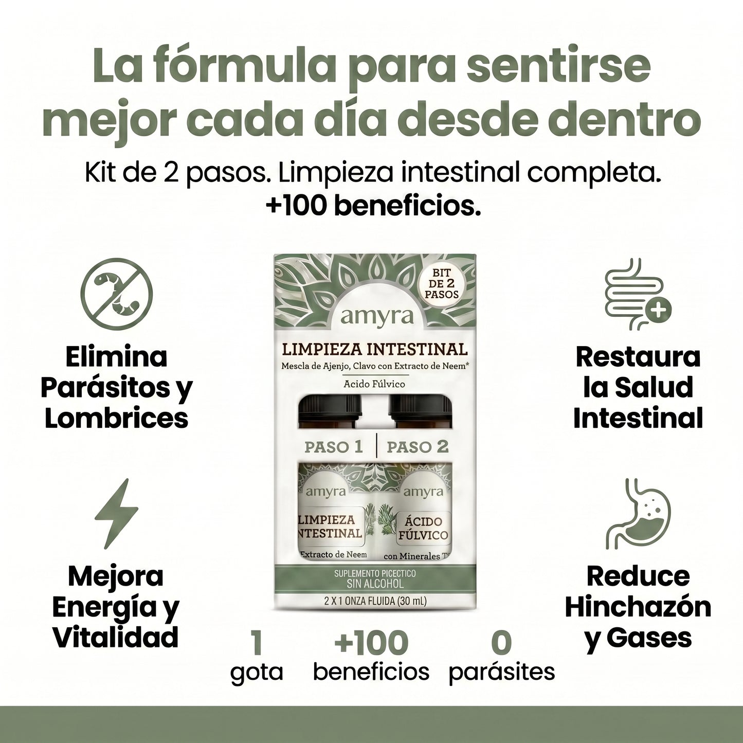 Amyra - Kit Herbal de 2 Pasos